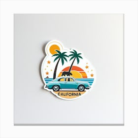 California Sticker Canvas Print