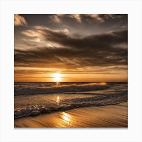 Sunset On The Beach 734 Canvas Print