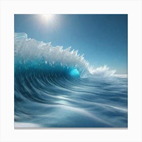 Icy ocean waves Canvas Print