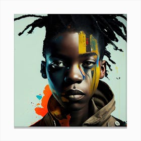 African Girl With Dreadlocks Canvas Print