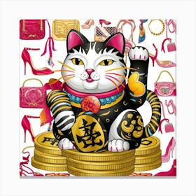 A Vibrant And Intricate Illustration Of A Lucky Ca Ku9hp9mmsukbmhp3kqydng Lnwoajrzqvuwfqtqfkaevq Canvas Print