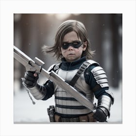 Boy In Armor Canvas Print