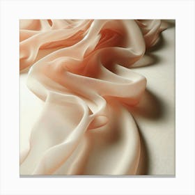 Peach Silk Scarf Canvas Print