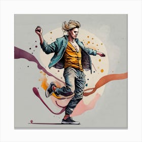 Dancer With Splashes 2 Canvas Print