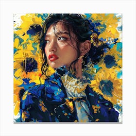 Sunflower Girl 2 Canvas Print