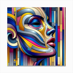 Abstract Portrait Of A Woman 1 Canvas Print