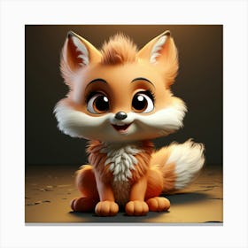 Cute Fox 36 Canvas Print