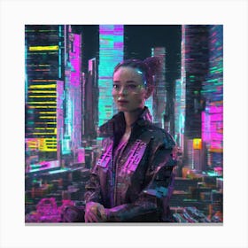 Cyborg Girl Canvas Print