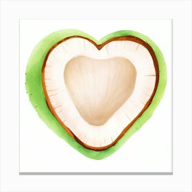 Coconut Heart Canvas Print