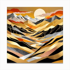 Ethereal Alps: Symphony of Color Canvas Print