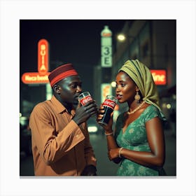 Coca-Cola Couple 1 Canvas Print