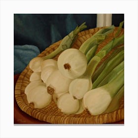 Onions Square Canvas Print