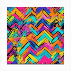 Chevron + Daisy+ Poppy+ Marigolds + Neon Plaids Pa (3) Canvas Print