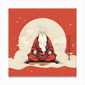Santa Claus Meditation Canvas Print