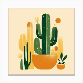 Cactus Illustration Art 49 Canvas Print