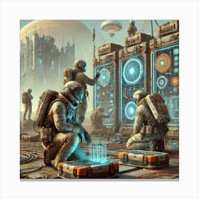 Venusian Engineers Converted Canvas Print