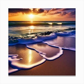 Sunset On The Beach 78 Canvas Print