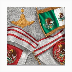 Mexican Coloring Flags Miki Asai Macro Photography Close Up Hyper Detailed Trending On Artstatio (4) Canvas Print
