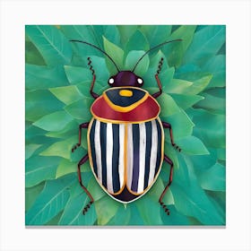 Colourful Insect Print Art 1 Canvas Print