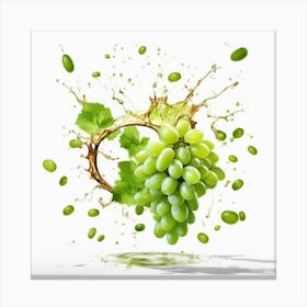 Grapes Splash Canvas Print