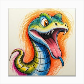 Snake Drawing 2 Canvas Print