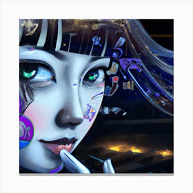 Futuristic Girl 2 Canvas Print