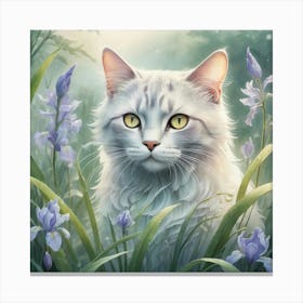 Cat In The Grass Canvas Print