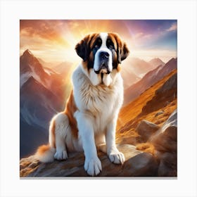 St Bernard Dog 78 Canvas Print