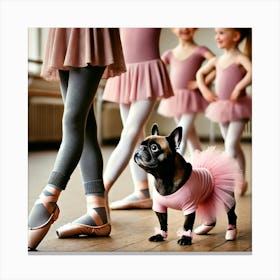 Frenchie Ballet Canvas Print