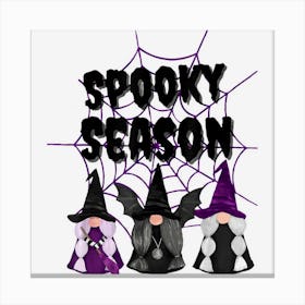 Witch Gnome Halloween Party Spooky Season Lover Canvas Print