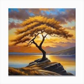 Sunset Tree 3 Canvas Print