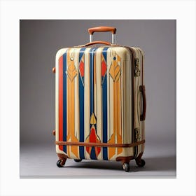 Striped Luggage Canvas Print