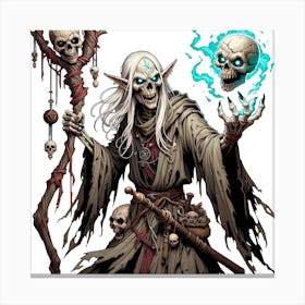 Necromancer Elf Canvas Print