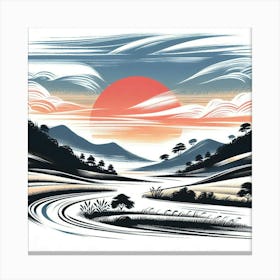 Illustration landscape 1 Canvas Print