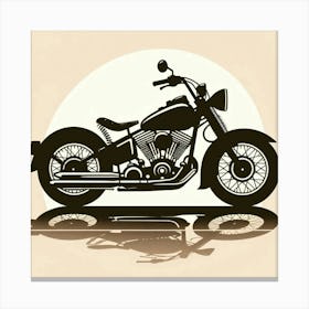 Motorcycle Silhouette Canvas Print