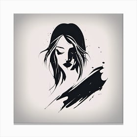 Woman'S Face Canvas Print