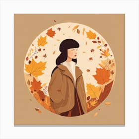 Autumn Girl Canvas Print