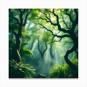 Forest In The Sun 1 Canvas Print