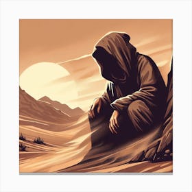 Man In The Desert Canvas Print