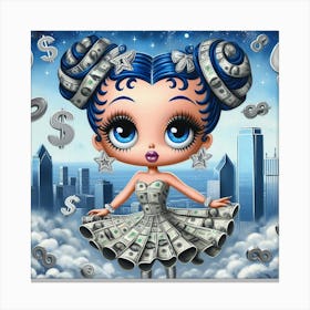 Money Girl 3 Canvas Print