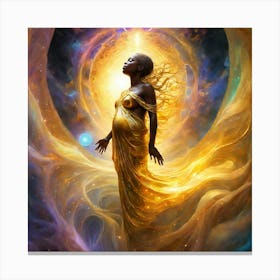 Golden Woman Canvas Print