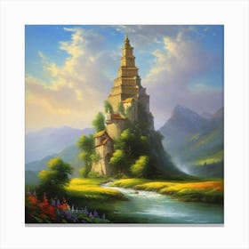 Castle On A Hill 3 Canvas Print