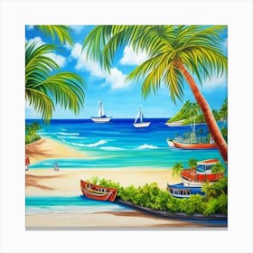 Beach Scene 1 Canvas Print