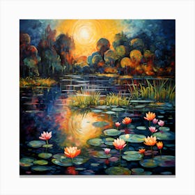 Stylish Abstractions: Monet's Echo Canvas Print