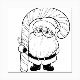 Santa Claus Coloring Page 1 Canvas Print