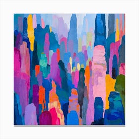 Colourful Abstract Zhangjiajie National Forest China 2 Canvas Print