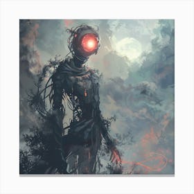 Robot In The Woods Canvas Print