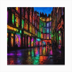 Edinburgh At Night Canvas Print