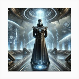 A Science Fiction Depiction Of Overlord Jorath, Th Canvas Print