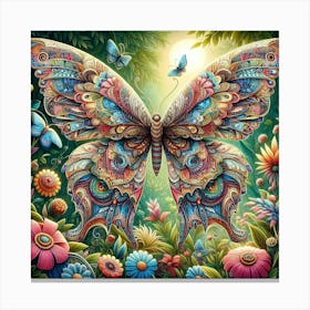 Butterfly In The Garden Canvas Print